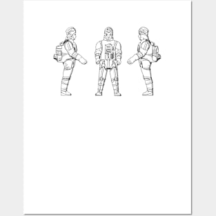 Space Suit Vintage Patent Hand Drawing Posters and Art